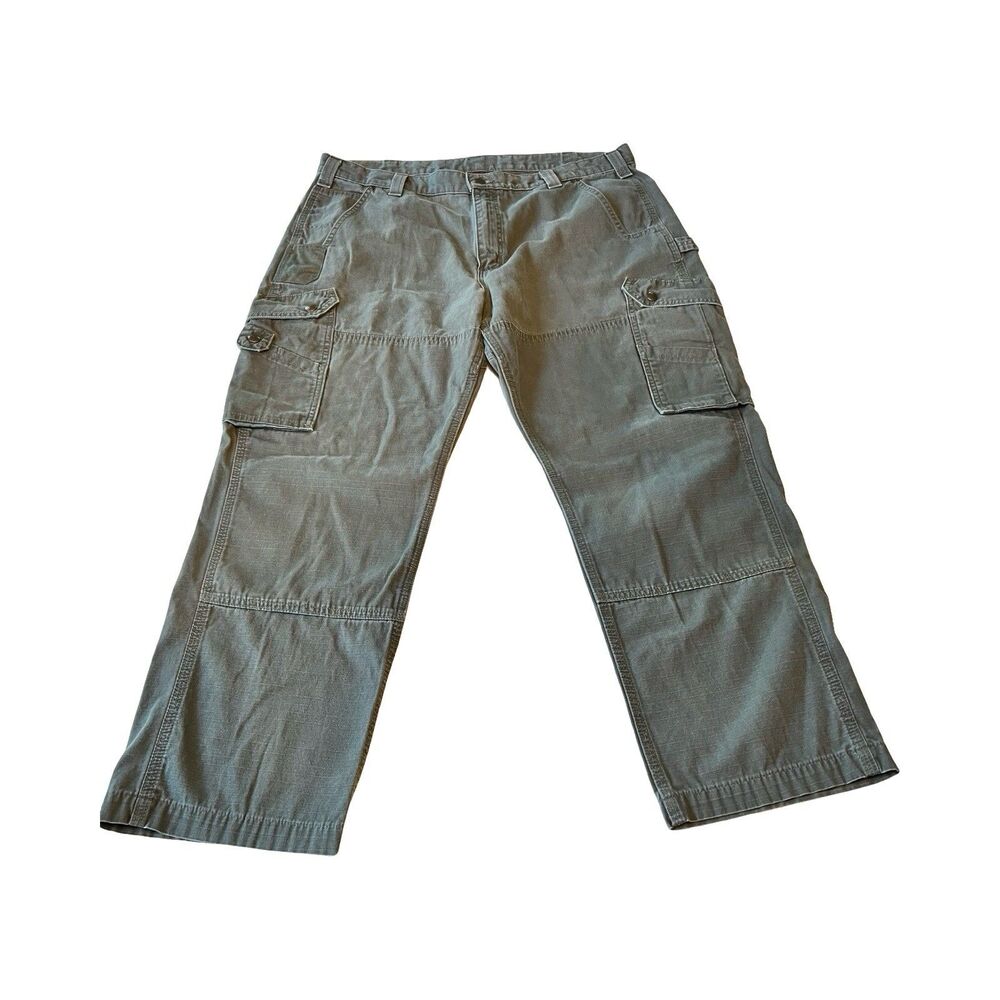 Carhartt B342 MOS Men Relaxed‎ Fit Ripstop Cargo Work Pants Moss Green 40x30